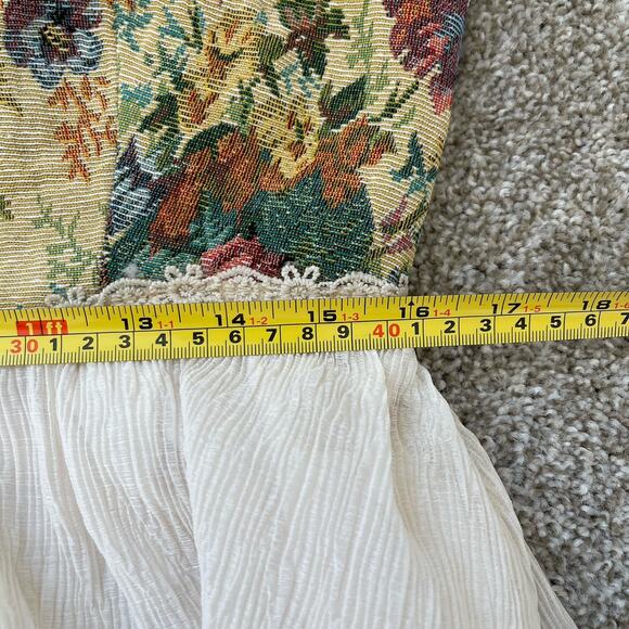 Cider Fairy Whimsical Gypsy Corset Mini Dress XL Tapestry Bustier Milkmaid - Picture 13 of 14